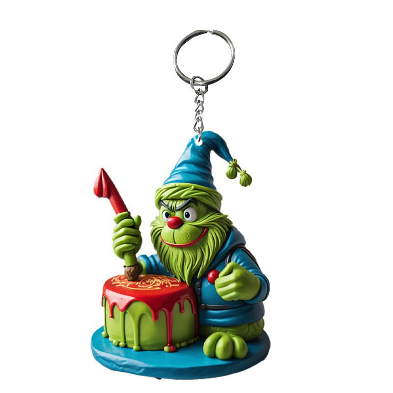 Wholesale Christmas Cake Gift Acrylic Keychain